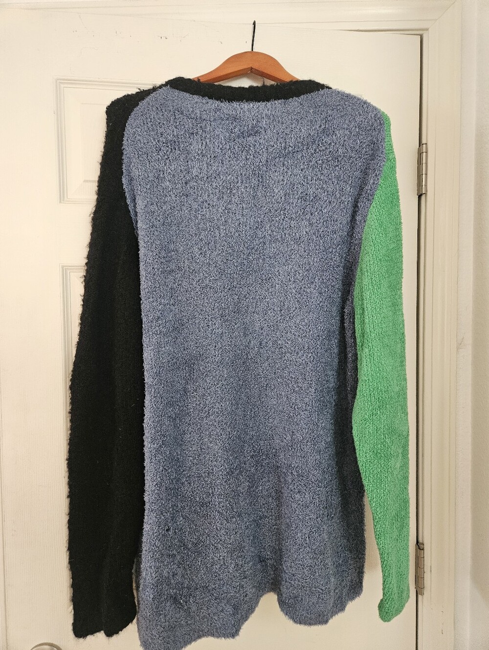 Nwt Unisex The Elder Statesman Colorblock Sweater Green/Black/Gray/Blue. XL - Picture 3 of 5